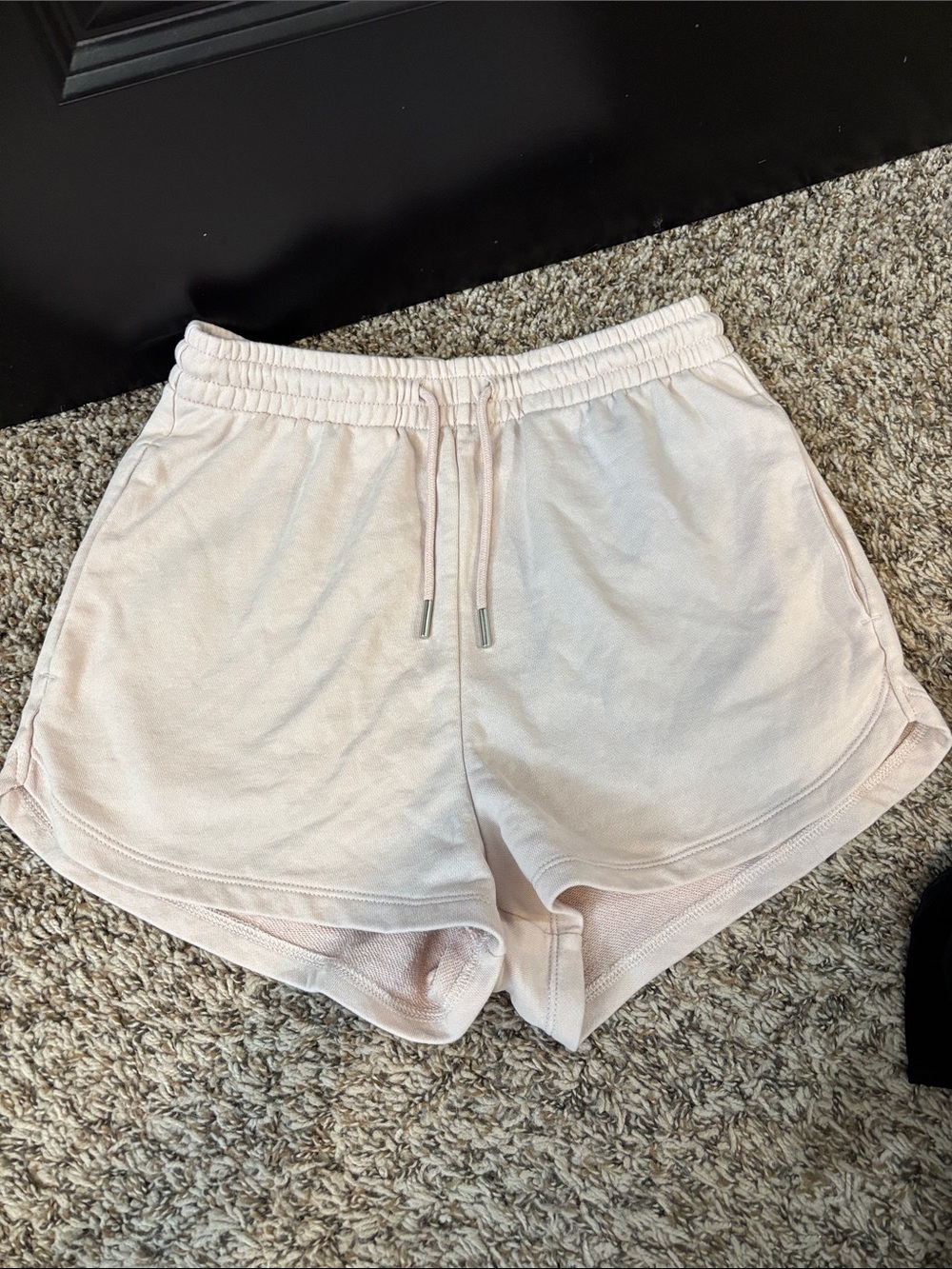 H&M Pale Pink Drawstring Athletic Shorts